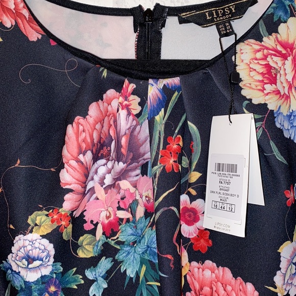 NWT Gorgeous Lipsy London Floral Dress Size 12 - Picture 12 of 12